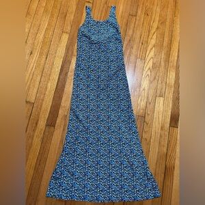 Vtg Rampage Maxi 90s Y2K Fairy Dress Sz 8/9 Floral Criss Cross Back USA